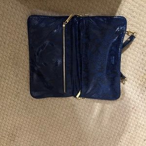 Blue snake skin Tory Burch shoulder bag